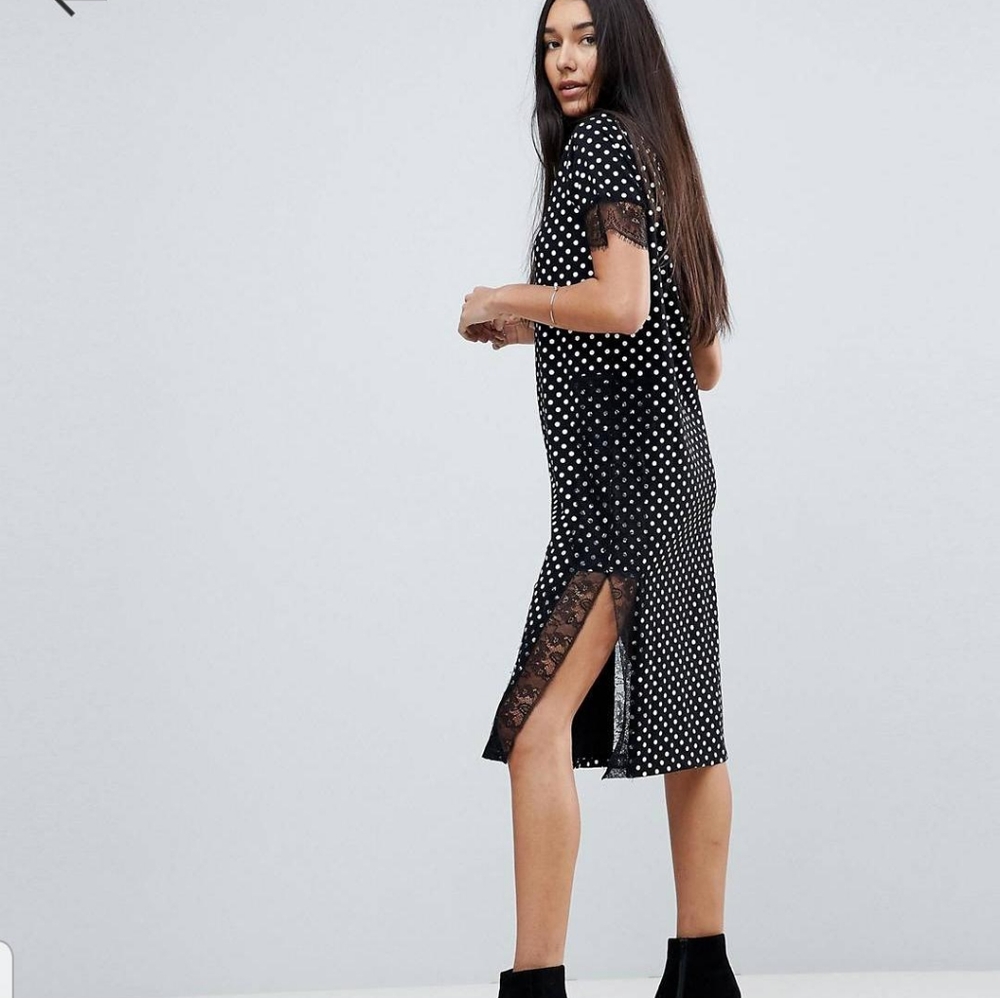 ASOS polka dot midi dress